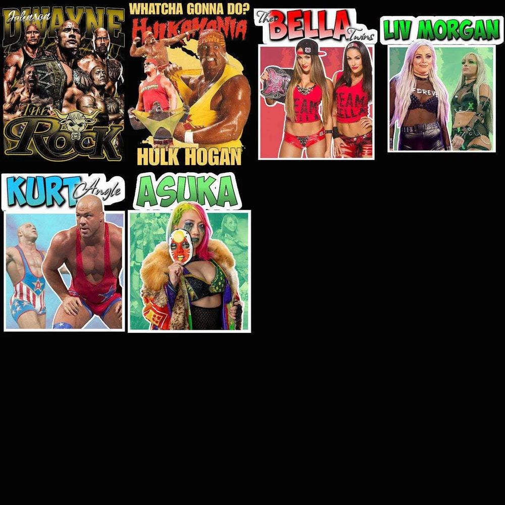 27 Wrestling Bootleg Pack 4 Designs Bundle PNG