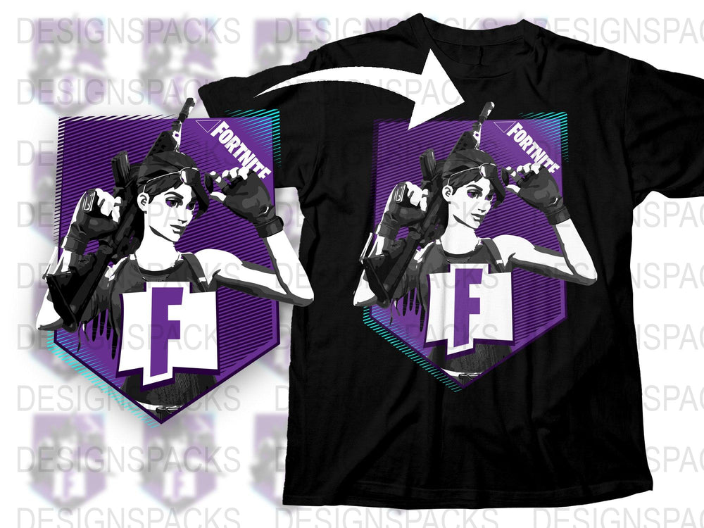 Unique Gamer T-Shirt, Cool Retro Maleficent Design, Purple Black Tee, Gaming Apparel, Geek Fashion Gift