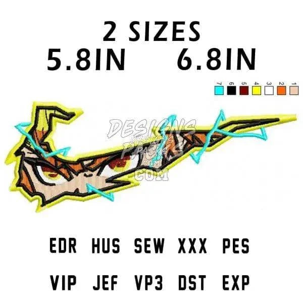 Zenitsu Agatsuma Anime Embroidery Design
