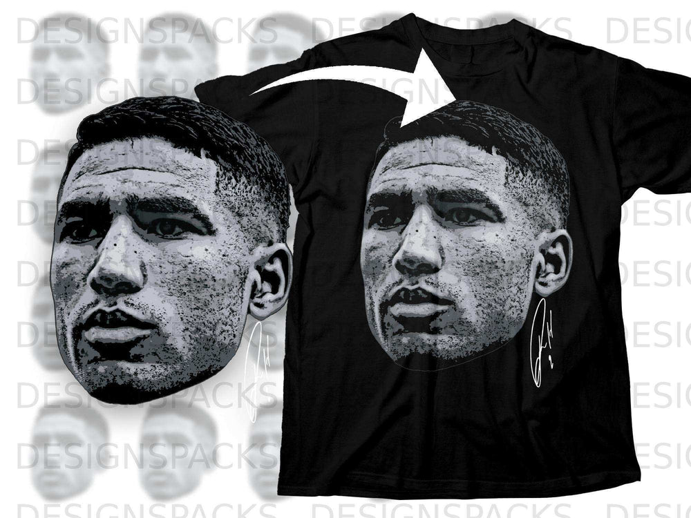 Realistic Face Illustration Graphic T-Shirt