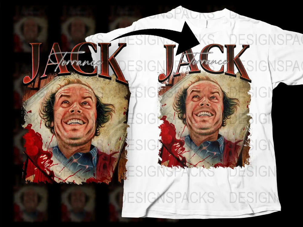 Jack Nicholson Inspired Shirt, Horror Movie Tee, Classic Film Character, Vintage Art, Unisex Graphic T-Shirt, Gift for Movie Fans