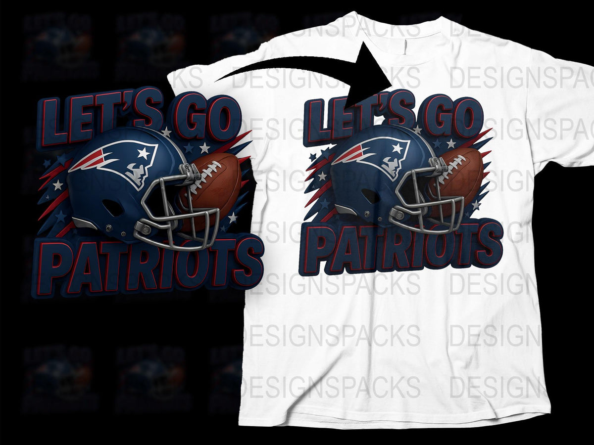 Patriots Football Team T-Shirt, Sports Fan Graphic Tee, Patriotic Game Day Apparel