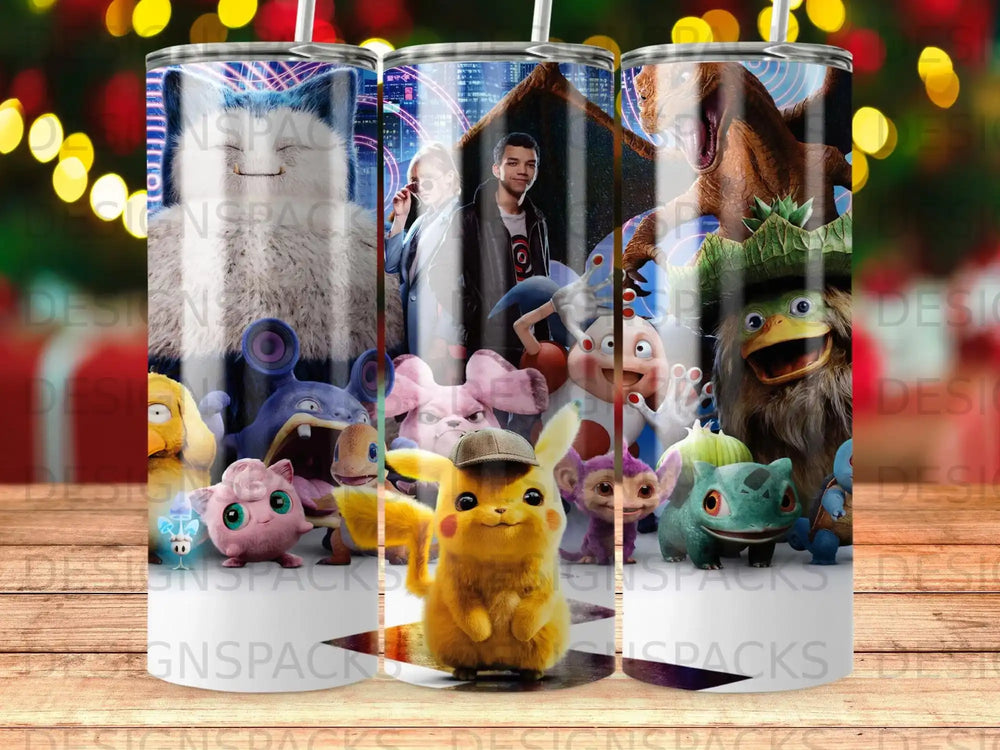 Detective Pikachu Snorlax Jigglypuff Bulbasaur Squirtle Tumbler product type