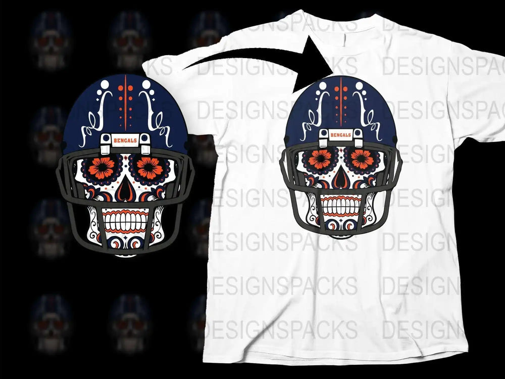 Mexican Sugar Skull T-Shirt, Day of the Dead Graphic Tee, Floral Skull Design, Unisex Cotton Shirt