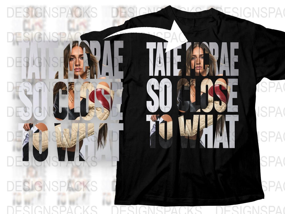 Tate McRae 'So Close To What' Graphic T-Shirt, Artistic Pop Music Tee, Unisex Fashion Top