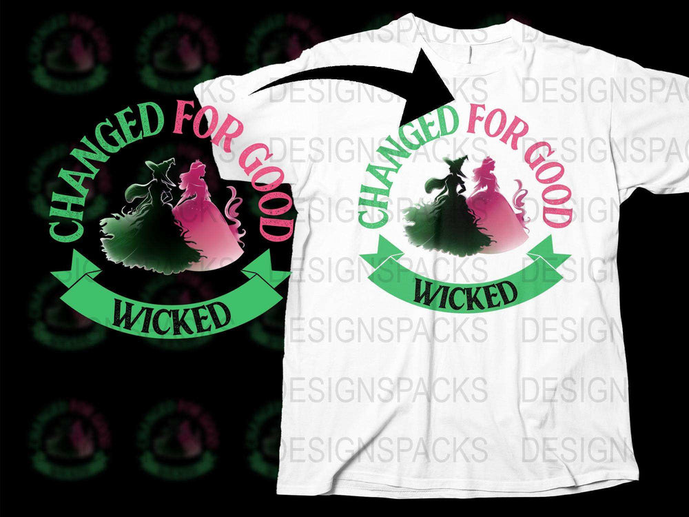 Wicked Inspired T-Shirt, Changed For Good Quote, Broadway Musical Fan Tee, Unisex Graphic Shirt