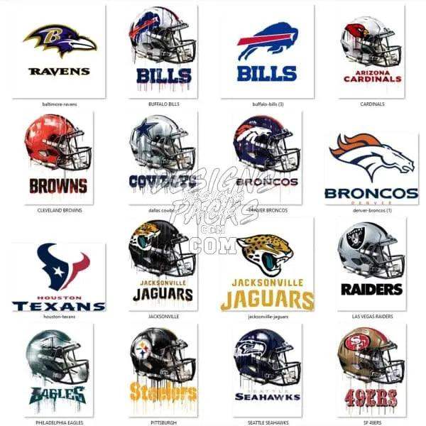 25 Football Helmets Designs Bundle PNG – DESIGNSPACKS