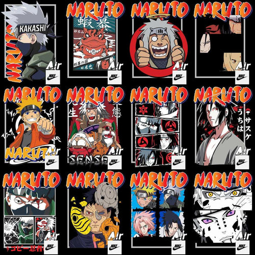 25 Brand Swoosh Anime Streetwear Designs Bundle PNG