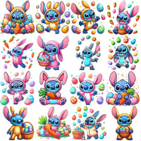 Load image into Gallery viewer, 25 Cartoon Stitch Easter Day Designs Bundle PNG

