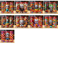 Load image into Gallery viewer, 25 CUTE Horror VILLAINS Halloween Tumbler Wrap Bundle JPG
