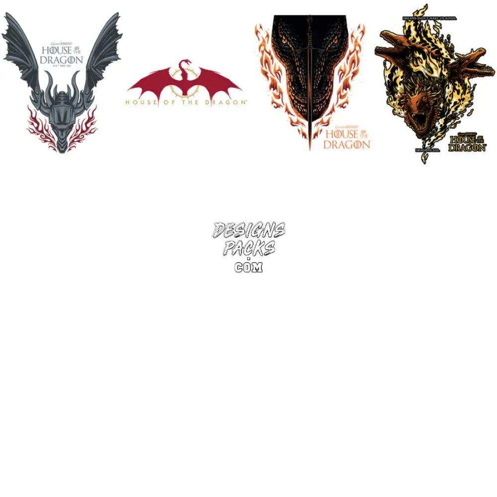 25 Dragon Serie Designs Bundle Png