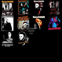 Load image into Gallery viewer, 25 Halloween Horror Movie Designs Bundle PNG designspacks
