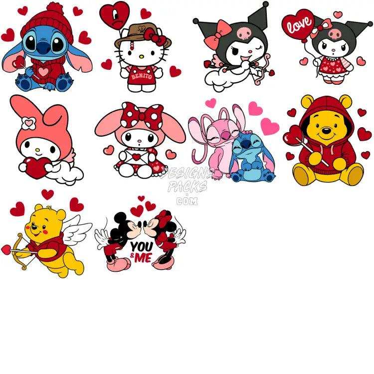 25 Hello Kitty Valentine Designs Bundle Png