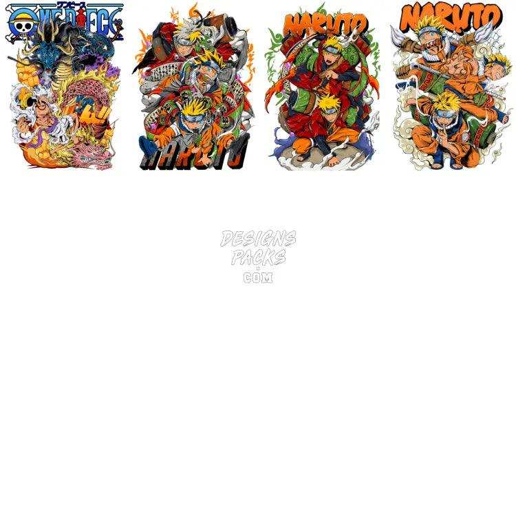 25 Mixed Anime Designs Bundle Png