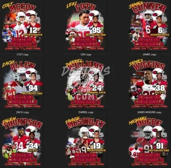 25 Football Arizona Cardinals Designs Bundle PNG
