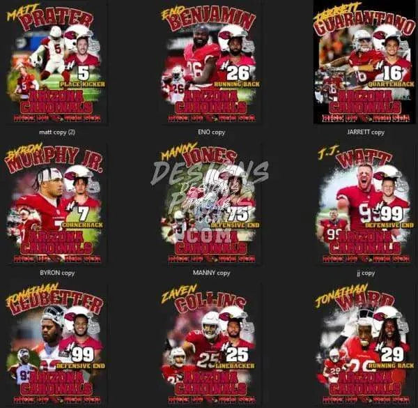 25 Football Arizona Cardinals Designs Bundle PNG