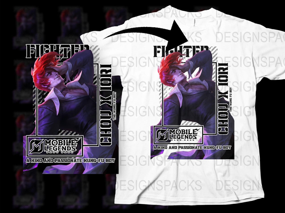 Mobile Legends Chou T-Shirt, Anime Inspired Kung-Fu Boy Graphic Tee, Gamer Apparel