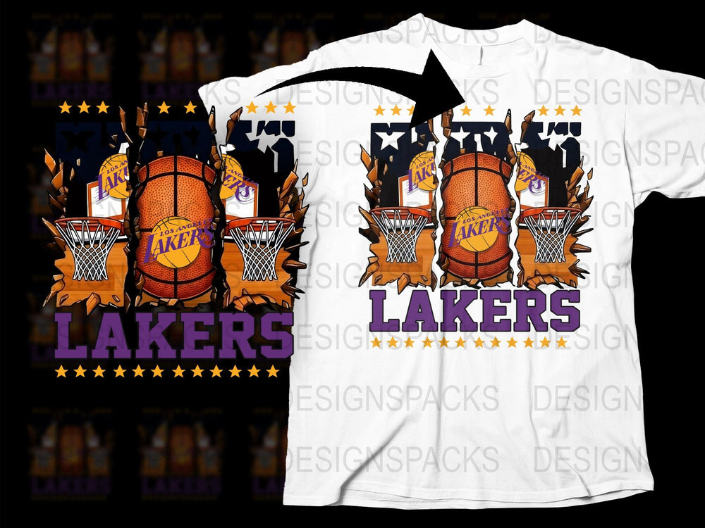 Los Angeles Basketball Team T-Shirt, Lakers Graphic Tee, Sports Fan Apparel, Unisex Casual Wear