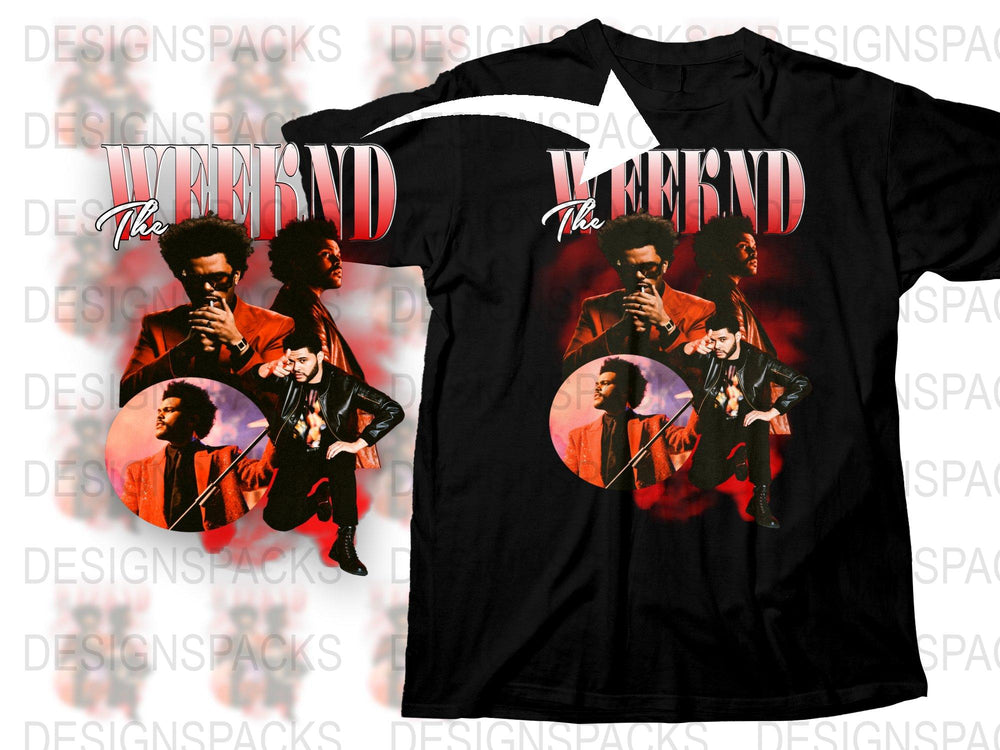 The Weeknd Inspired Graphic T-Shirt, Vintage Style Music Band Tee, Pop Culture Apparel, Unisex Black Shirt