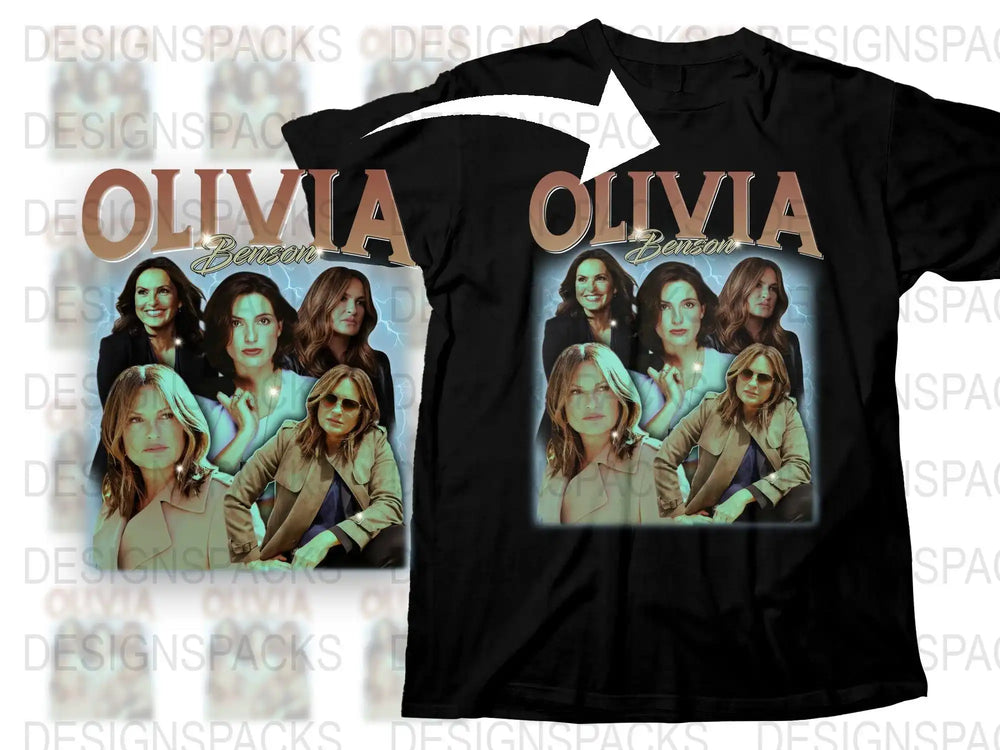 Olivia Benson Fan T-Shirt, Vintage Style Graphic Tee, Multiple Poses Design, TV Show Inspired Apparel