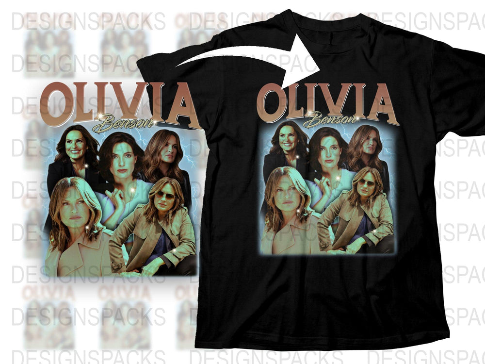 Olivia Benson Fan T-Shirt, Vintage Style Graphic Tee, Multiple Poses Design, TV Show Inspired Apparel