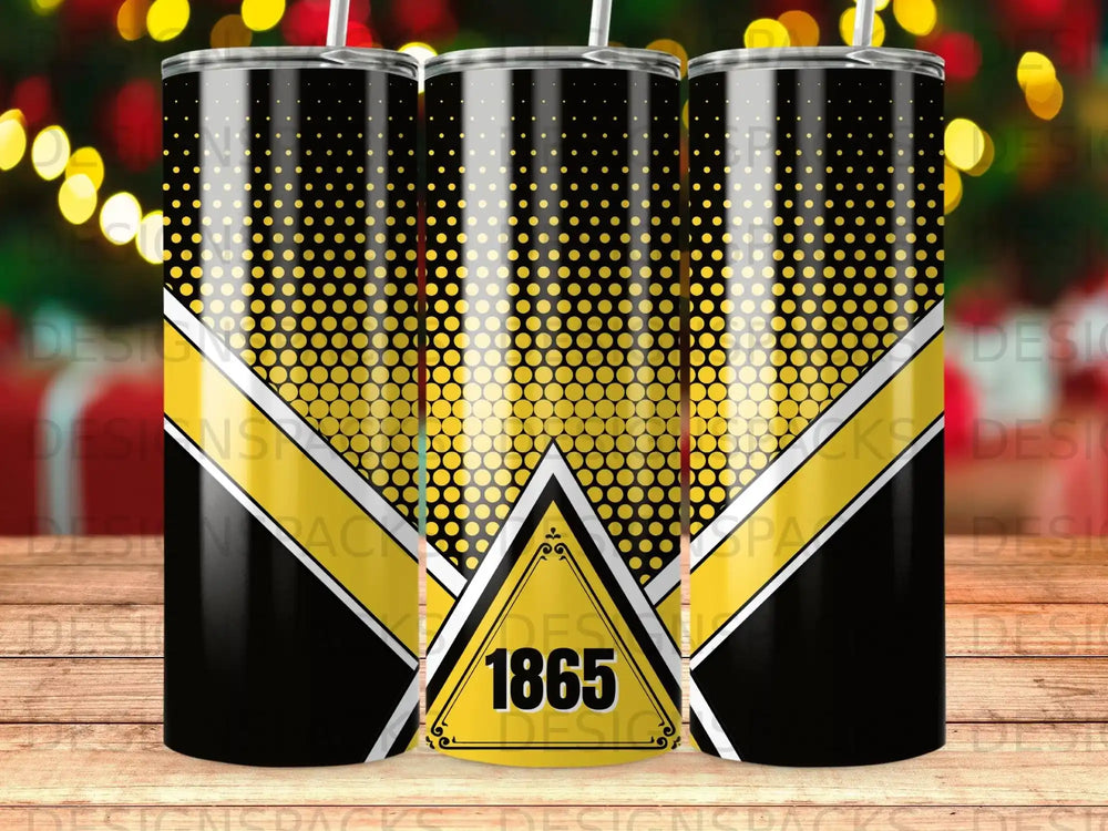 Black Yellow Dotted Gradient 1865 Triangle Design product type