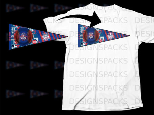 Chicago Cubs Baseball Themed T-shirt for Fans