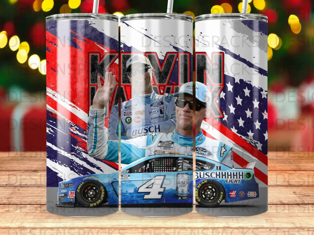 NASCAR driver Kevin Harvick in his No. 4 Busch Light Ford race car.