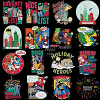 Load image into Gallery viewer, 26 Christmas Superheroes Cartoon Comics Designs Bundle Png
