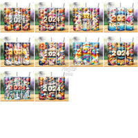 Load image into Gallery viewer, 26 New Year 2024 Tumbler Wrap Bundle Jpg
