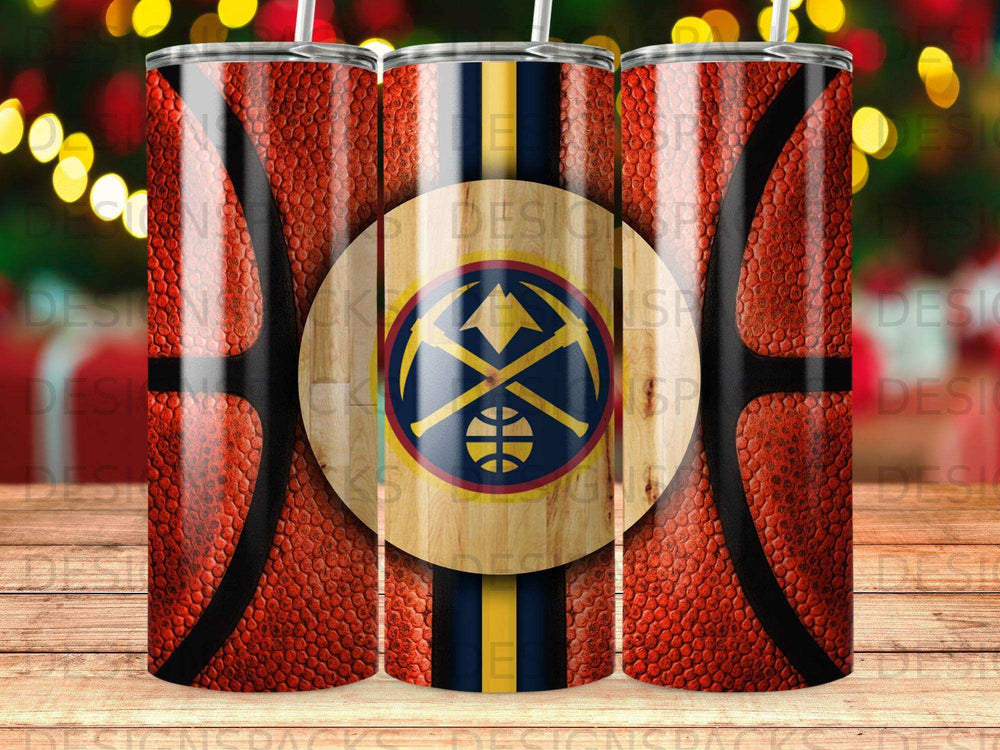 Denver Nuggets Basketball Wood Grain Stripes product type