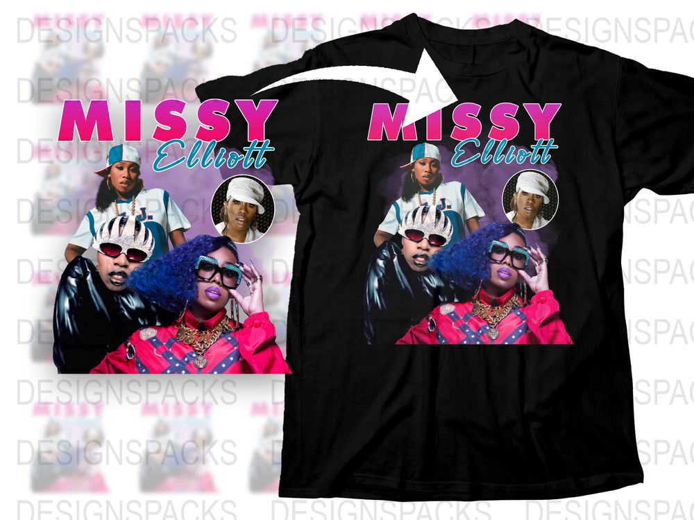 Missy Elliott Graphic T-Shirt, Vintage Hip Hop Tee, Iconic Rapper Style, Music Fan Apparel, Retro 90s Fashion, Unisex Clothing