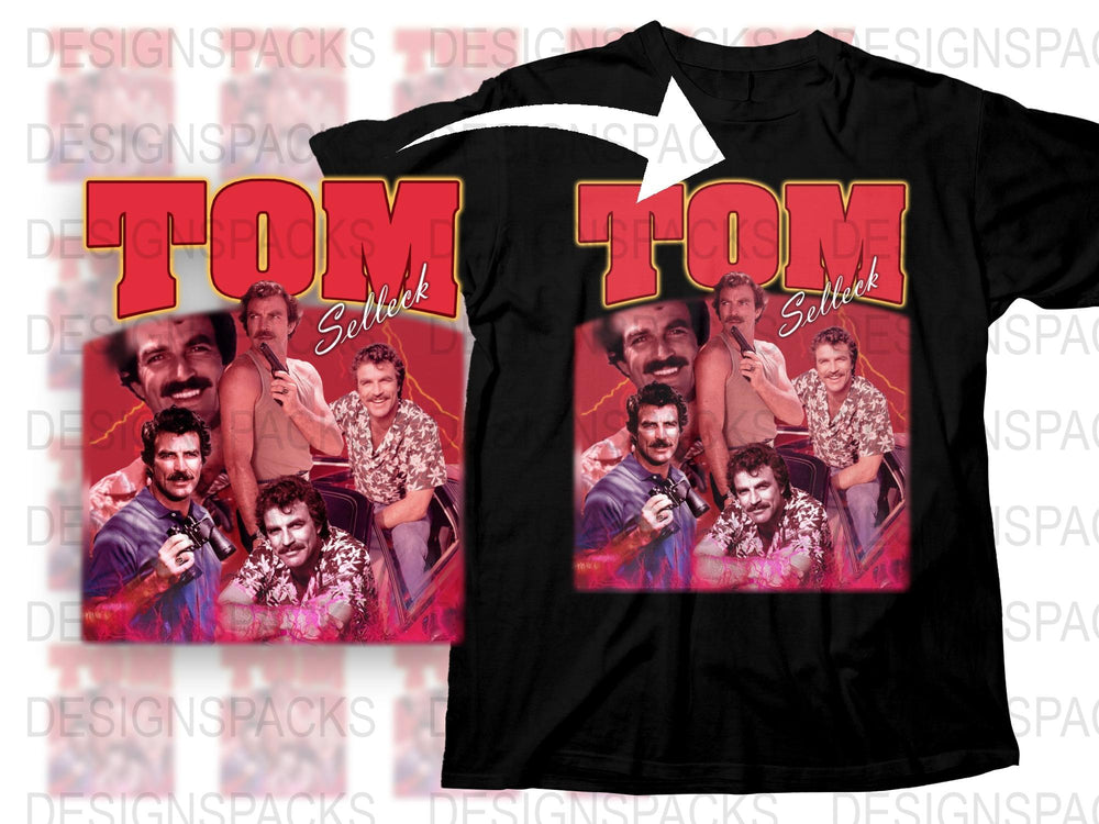 Vintage Tom Selleck T-Shirt, Retro 80s Style Graphic Tee, Classic TV Show Memorabilia, Unisex Fashion