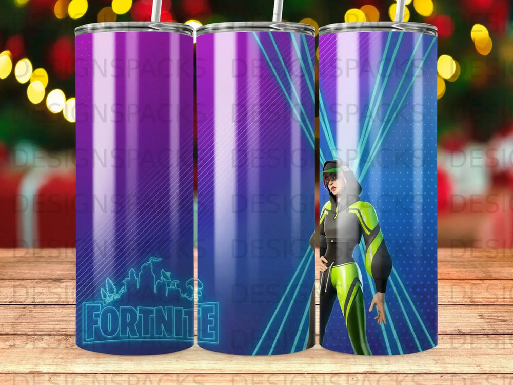 Fortnite Character Purple Blue Gaming Tumbler product type