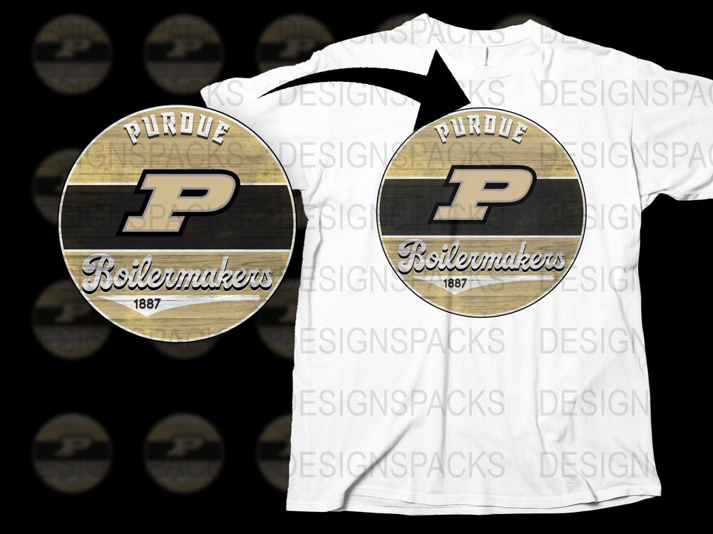 Purdue Boilermakers T-Shirt, Vintage Logo Design, College Sports Apparel, Unisex White Tee