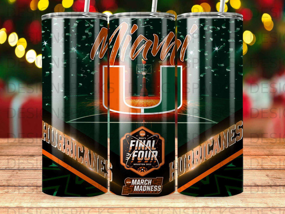 Miami Hurricanes NCAA Men's Final Four 2023 tumbler.