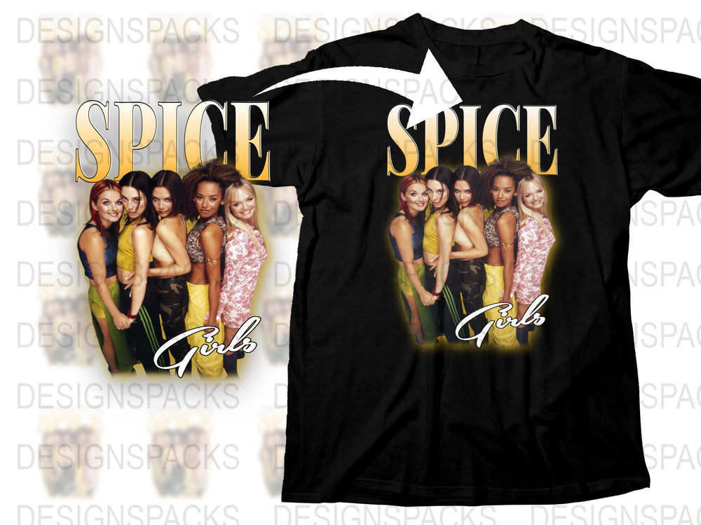 Vintage Spice Girls T-Shirt, Retro 90s Pop Band Tee, Iconic Music Group Fan Shirt, Nostalgic Gift Idea