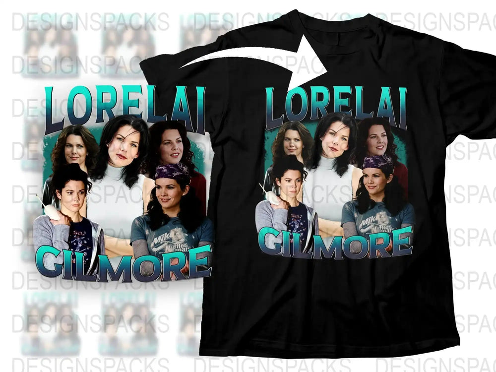 Lorelai Gilmore Fan T-Shirt, TV Show Graphic Tee, Multiple Poses, Black Cotton Shirt, Gift for Series Lovers