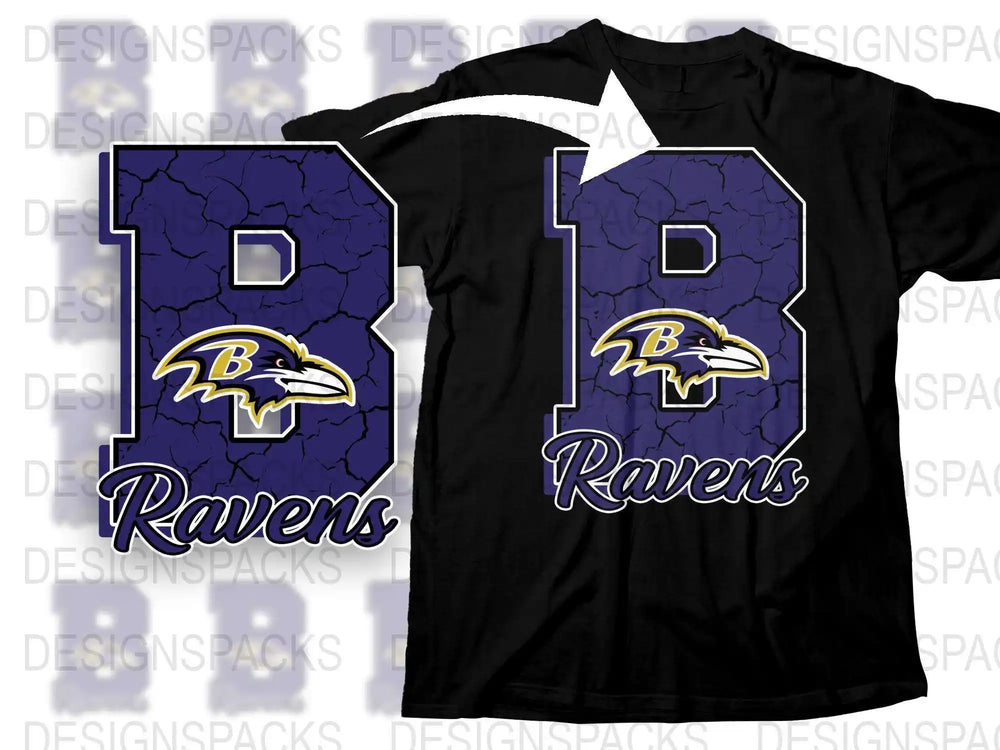Baltimore Ravens T-Shirt, Purple Sports Fan Apparel, Football Team Logo Tee