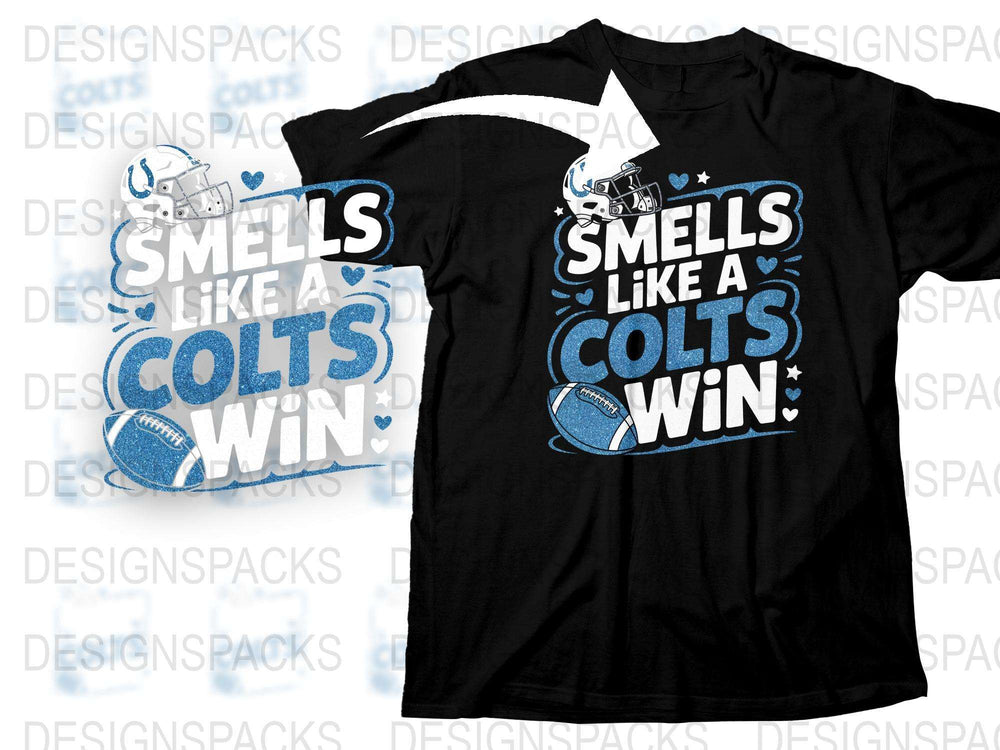 Smells Like a Colts Win T-Shirt, Football Fan Gear, Indianapolis Sports Graphic Tee, Game Day Apparel, Unisex Clothing