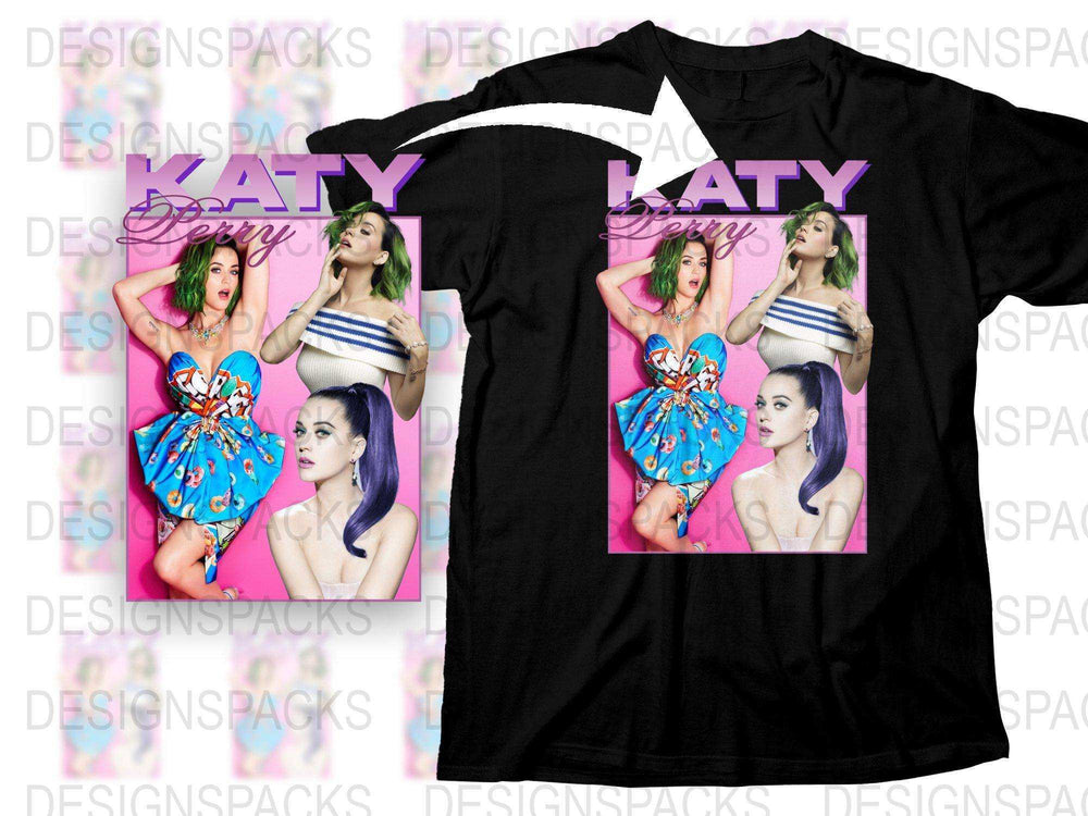 Katy Perry Inspired Pop Art T-Shirt, Colorful Celebrity Graphic Tee, Unique Music Fan Gift
