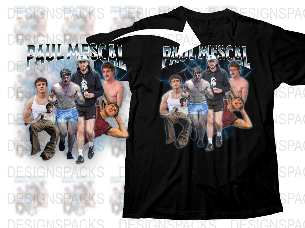 Paul Mescal Fan T-Shirt, Graphic Tee with Multiple Poses, Casual Wear, Gift for Fans