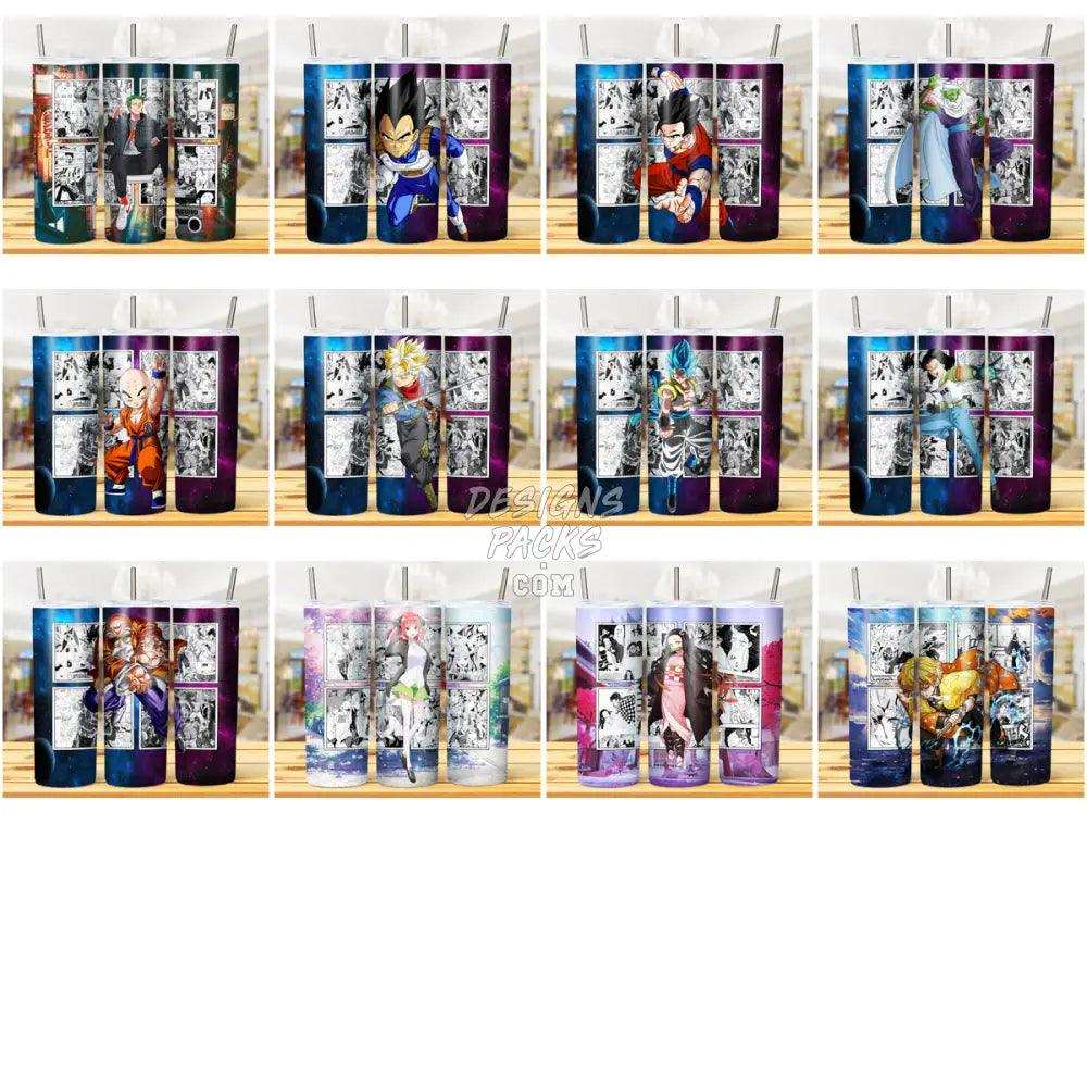 27 Anime Manga Tumbler Wrap Bundle Jpg