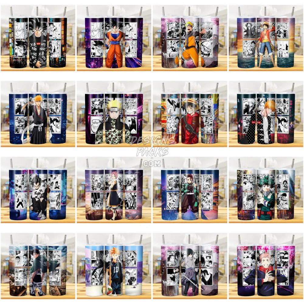 27 Anime Manga Tumbler Wrap Bundle Jpg