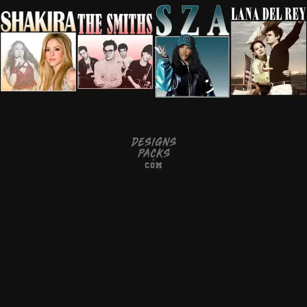 27 Music Stars Homage Designs Bundle Png