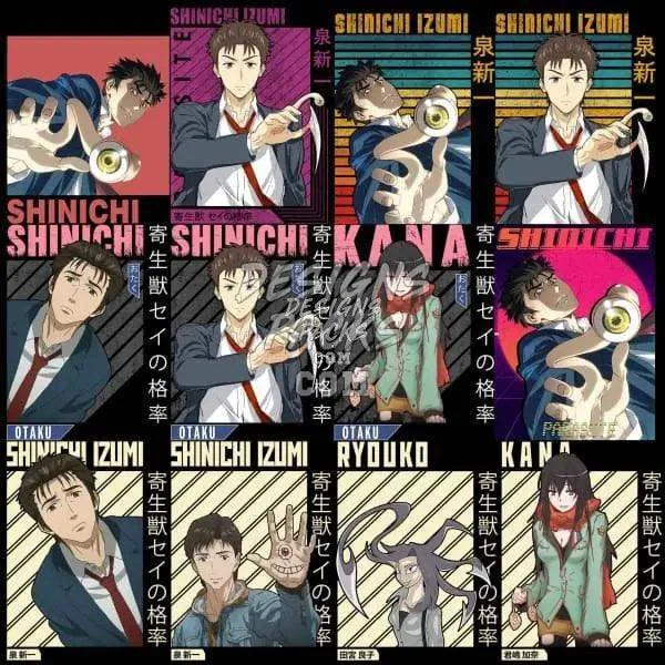 27 Parasite Anime Designs Bundle PNG