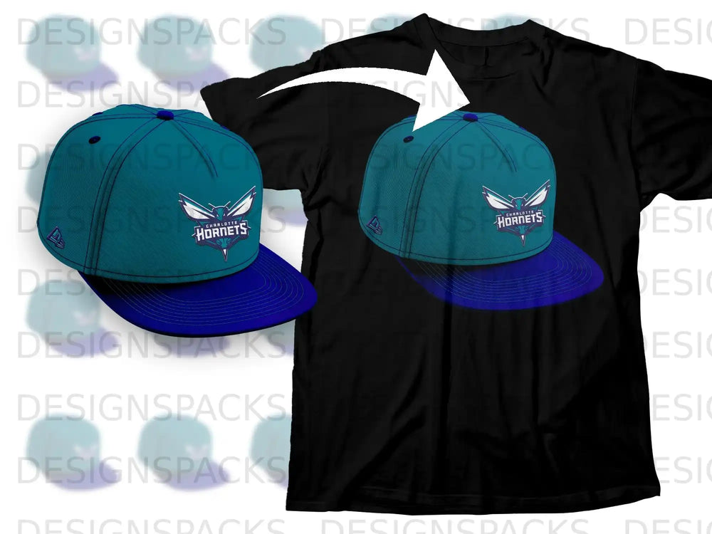 Charlotte Hornets Cap and T-Shirt Combo Set