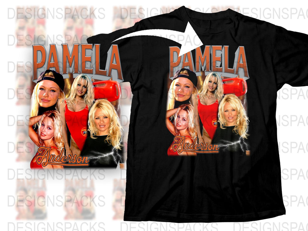 Pamela Anderson Vintage T-Shirt, Classic Retro Celebrity Tee, 90s Pop Culture Fashion, Collectible Fan Merchandise