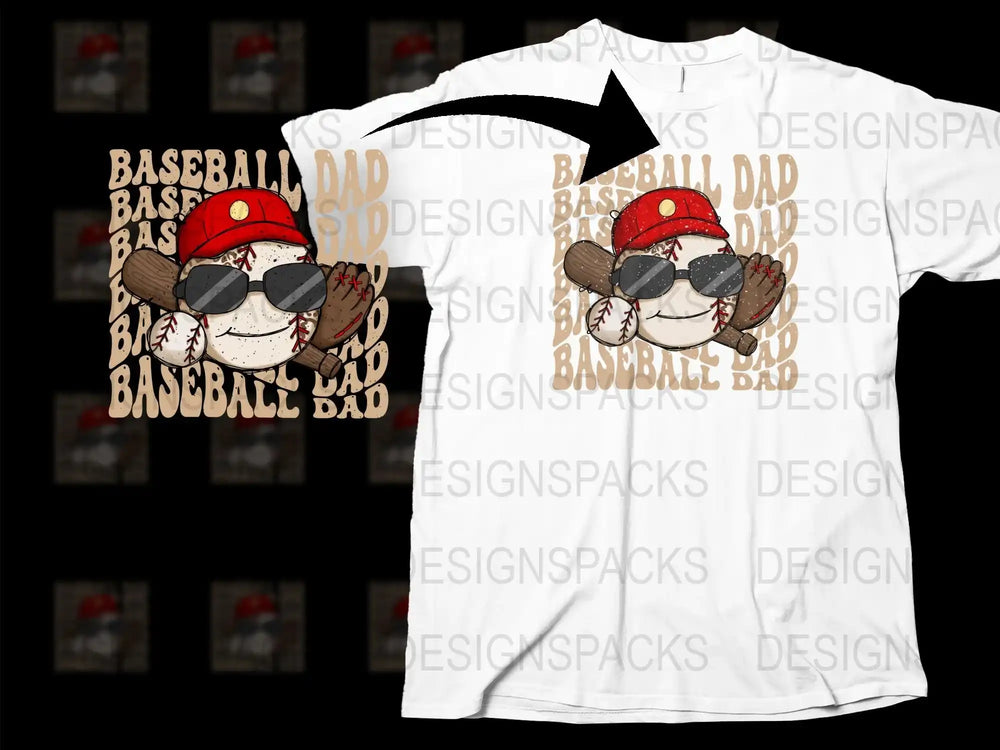 Baseball Dad T-Shirt, Funny Sports Tee, Father's Day Gift, Cool Dad Graphic Shirt