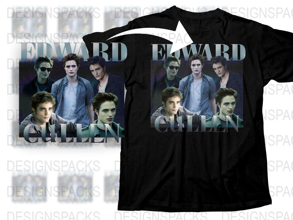 Edward Cullen Twilight Saga Inspired T-Shirt, Movie Graphic Tee, Edward Collage, Fan Gift, Unisex Shirt Design